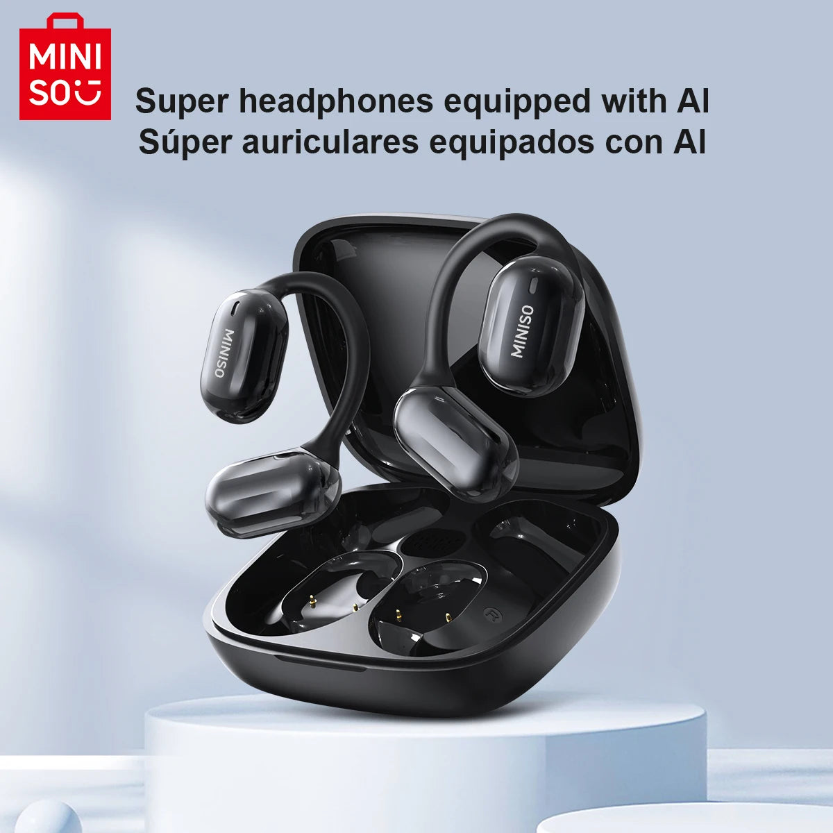 Auriculares inalámbricos con IA y traducción Bluetooth MINISO MS162 